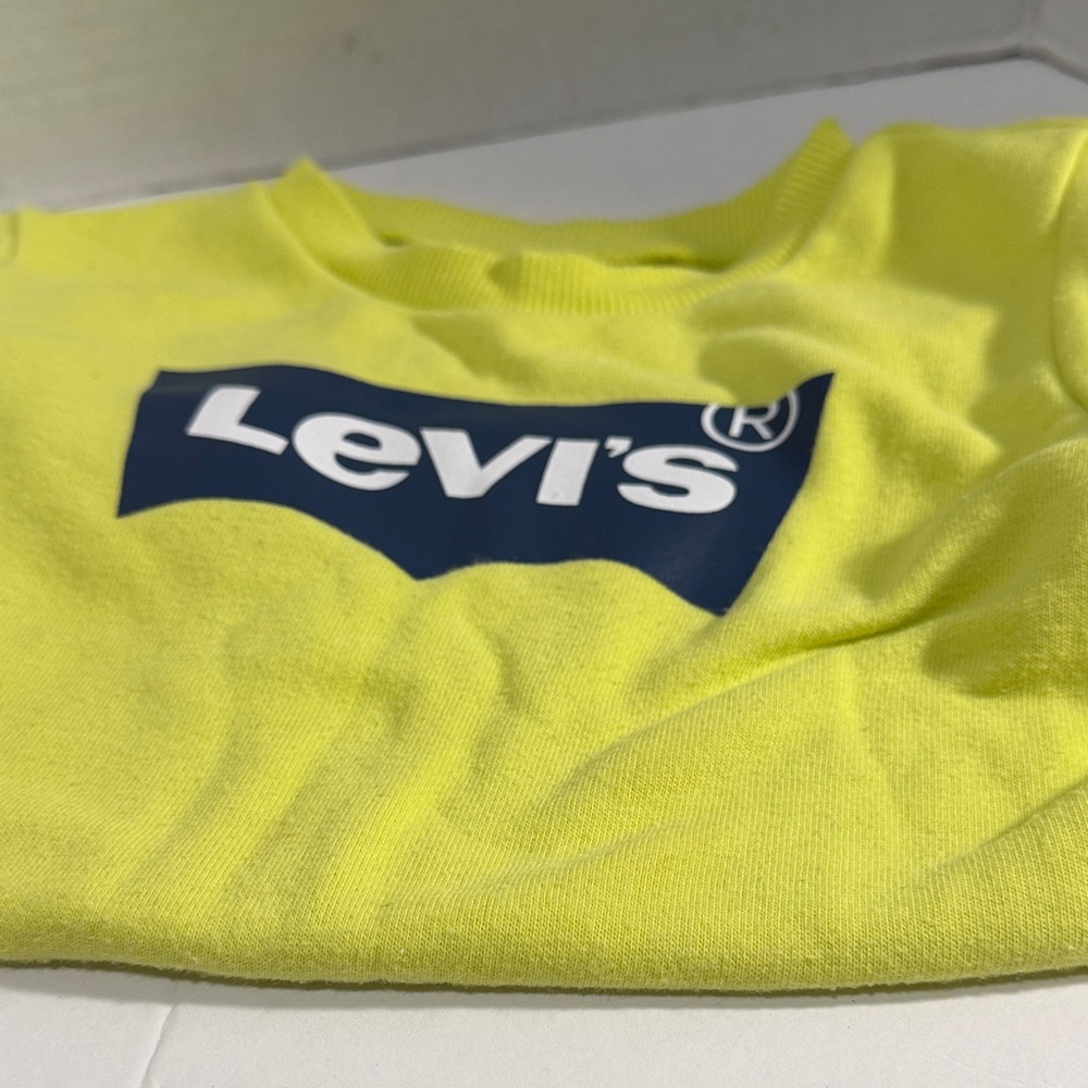 Levi's Kids Neon Yellow Tee with Navy Logo